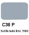 C38 P Světlá šedá RAL 7040